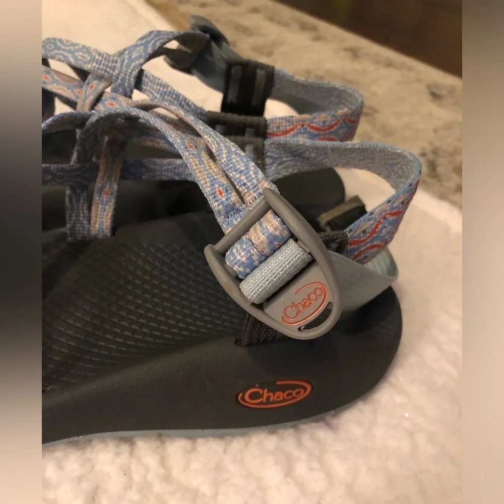 Womens CHACO ZX2 Classic Lt Blue/ Gray Strappy Waterproof Sport Sandal Size 10 - Picture 6 of 11
